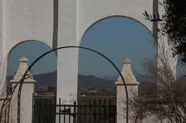 the back courtyard